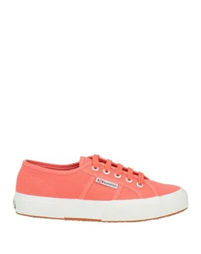 Superga Woman Sneakers Red Size 5.5 Textile Fibers In Pink