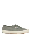 Superga Woman Sneakers Green Size 9 Textile Fibers In Green