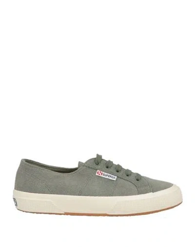 SUPERGA SUPERGA WOMAN SNEAKERS SAGE GREEN SIZE 6 LEATHER