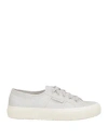 Superga Woman Sneakers Silver Size 7.5 Textile Fibers