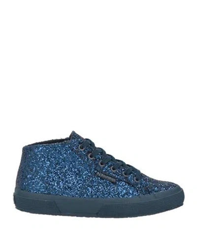 Superga Woman Sneakers Slate Blue Size 6.5 Polyethylene, Polyester
