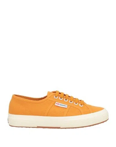Superga Woman Sneakers Tan Size 7.5 Textile Fibers In Orange