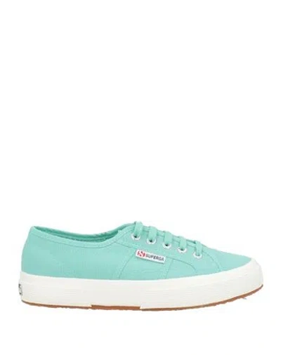 SUPERGA SUPERGA WOMAN SNEAKERS TURQUOISE SIZE 7.5 COTTON