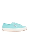 Superga Woman Sneakers Turquoise Size 7.5 Textile Fibers In Blue