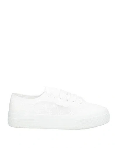 Superga Woman Sneakers White Size 7.5 Textile Fibers