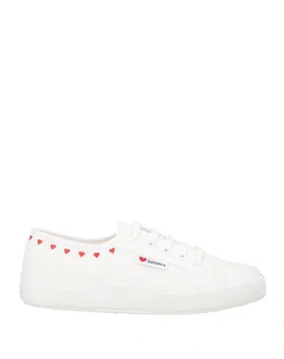 Superga Woman Sneakers White Size 7.5 Textile Fibers In Multi