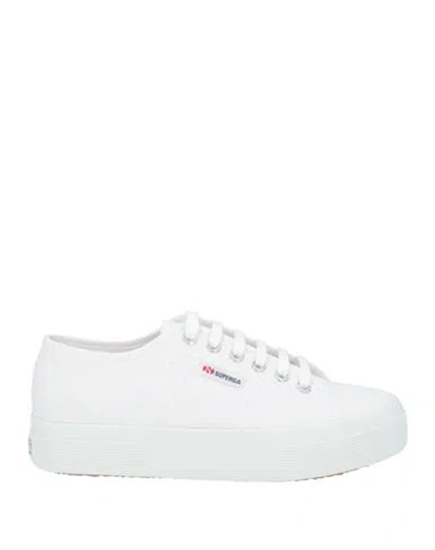 Superga Woman Sneakers White Size 8 Textile Fibers