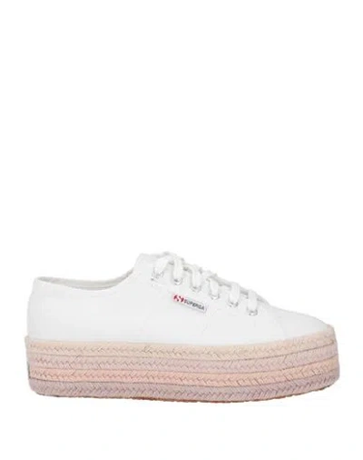 Superga Woman Sneakers White Size 8.5 Textile Fibers