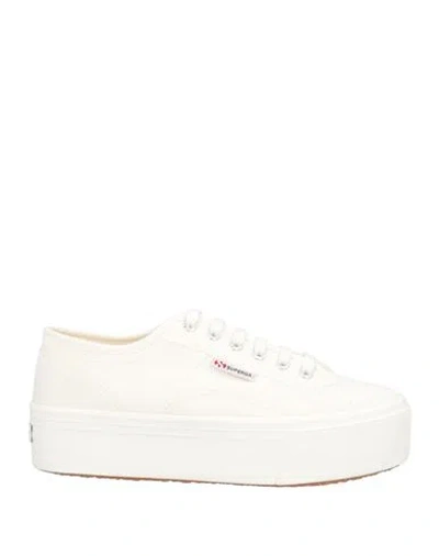 Superga Woman Sneakers White Size 9.5 Textile Fibers
