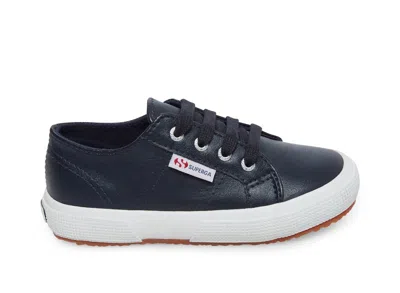 Superga Women's 2790 Nappaleaj Classic Lace-up Low Top Sneaker In Navy Leath In Multi