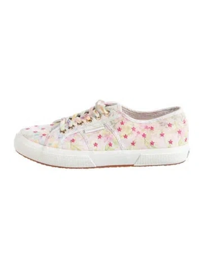 Pre-owned Superga X Loveshackfancy Canvas Floral Print Sneakers In Multi