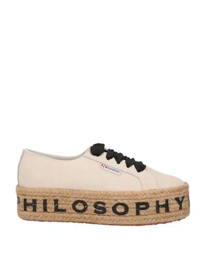 Superga X Philosophy Di Lorenzo Serafini Woman Espadrilles Sand Size 9.5 Leather