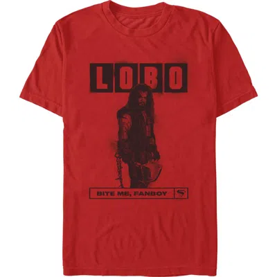 Supergirl Bite Me Fanboy  Graphic T-shirt In Red