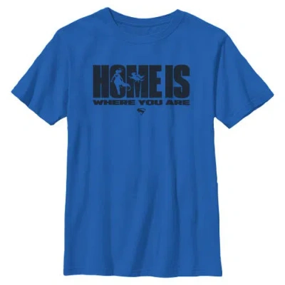 Supergirl Kids' Boy's  Home Is Where You Are  Graphic T-shirt In Blue