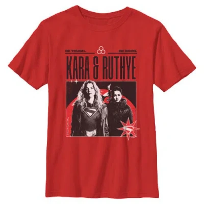 Supergirl Kids' Boy's  Kara And Ruthye  Graphic T-shirt In Red
