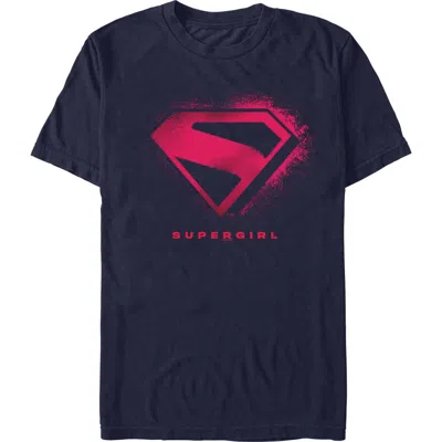 Supergirl Classic Logo Ink  Graphic T-shirt In Blue