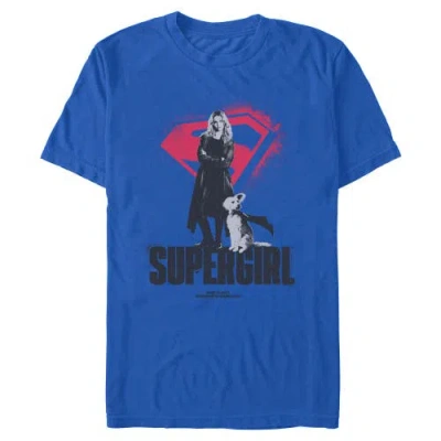 Supergirl Kara And Krypto  Graphic T-shirt In Blue