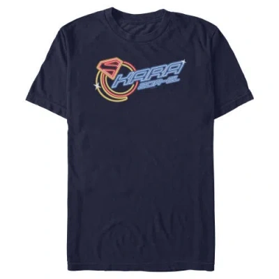 Supergirl Kara Moon Neon Sign  Graphic T-shirt In Blue