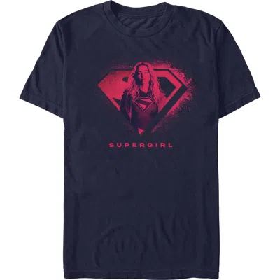 Supergirl Kara Portrait Logo  Graphic T-shirt In Blue