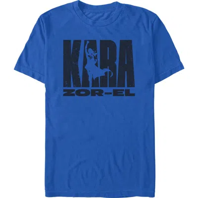 Supergirl Kara Zor-el Silhouette  Graphic T-shirt In Blue