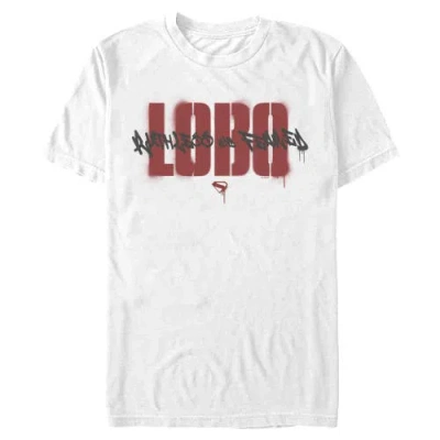 Supergirl Lobo Spray Logo  Graphic T-shirt In White