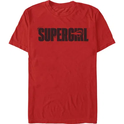 Supergirl New Spray Logo  Graphic T-shirt In Red