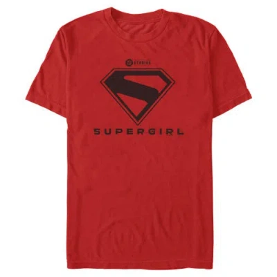Supergirl Official Shield Black Logo  Graphic T-shirt In Red