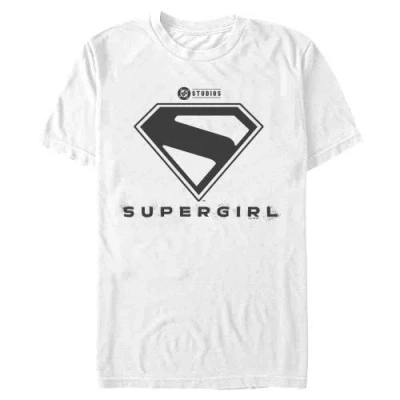 Supergirl Official Shield Black Logo  Graphic T-shirt In White