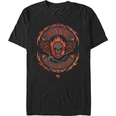 Supergirl Ruthless And Feared Lobo Skull  Graphic T-shirt In Black