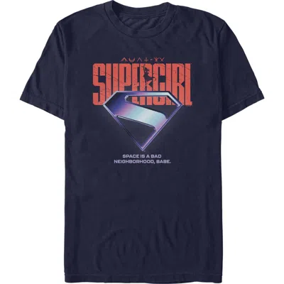 Supergirl Space Is Bad Logo  Graphic T-shirt In Blue