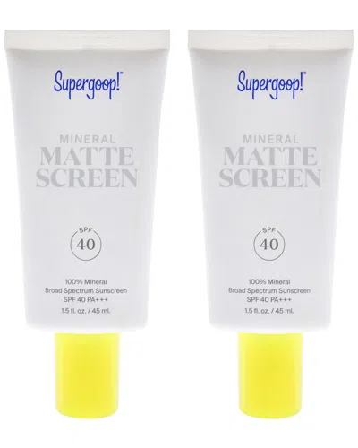 Supergoop 1.5oz Mineral Matte Screen Spf 40 - Pack Of 2