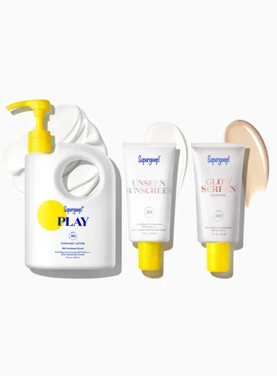 Supergoop Best Of Spf Set Sunscreen Sunrise ! In White