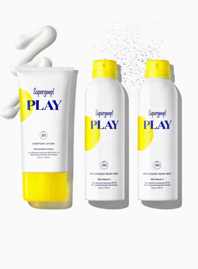 Supergoop Beach Day Set Sunscreen 5.5 Fl. Oz. ! In White