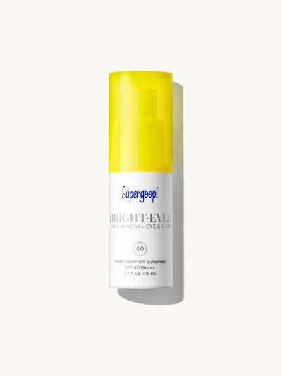 Supergoop Bright-eyed 100% Mineral Eye Cream Spf 40 In Transparent