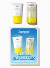 Supergoop Clear Favorites Spf Duo Kit Sunscreen !
