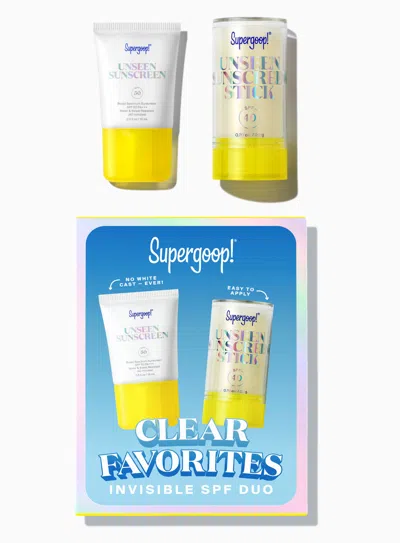 Supergoop Clear Favorites Spf Duo Kit Sunscreen !