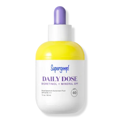 Supergoop Daily Dose Bioretinol + Mineral Spf 40 Sunscreen Fluid In Multi