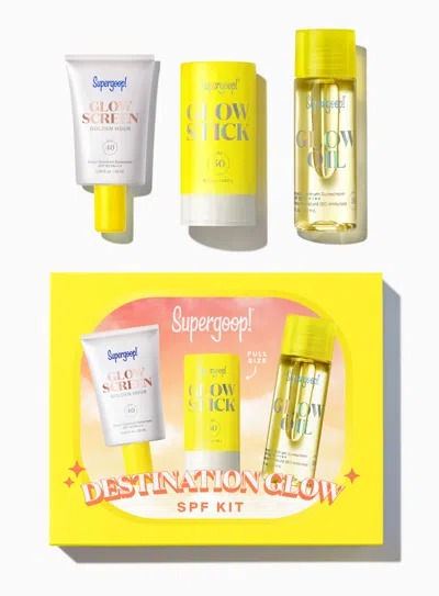 Supergoop Destination Glow Spf Kit Sunscreen !