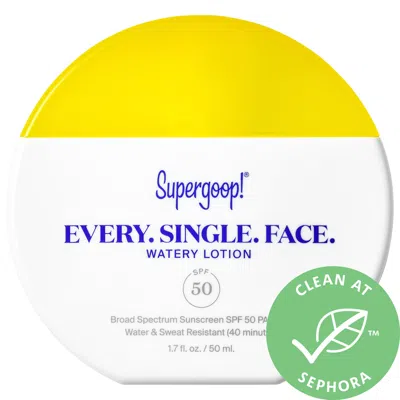 SUPERGOOP ! EVERY. SINGLE. FACE. WATERY LOTION SUNSCREEN SPF 50 1.7 OZ/ 50 ML