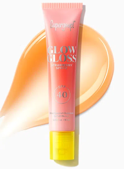 Supergoop Glow Gloss Spf 40 Lip Balm Sunscreen Strawberry Spritz !