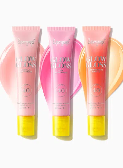 Supergoop Glow Gloss Spf 40 Lip Balm Trio Sunscreen !