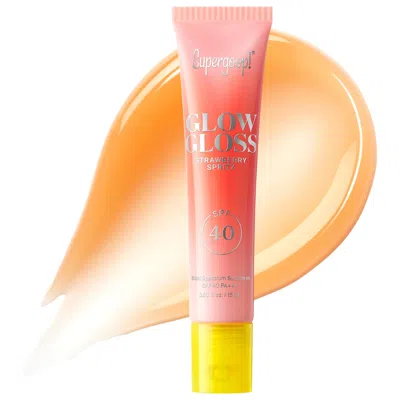 Supergoop ! Glow Gloss Spf 40 Lip Balm With Peptides And Shea Butter Strawberry Spritz 0.5 Oz/15 ml