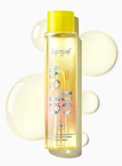 Supergoop Glow Oil Spf 50 Body Oil Sunscreen Beach Flower !