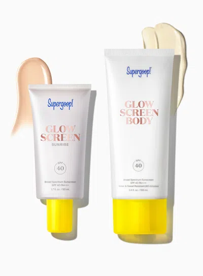 Supergoop Glowscreen Face & Body Set Sunrise ! In White