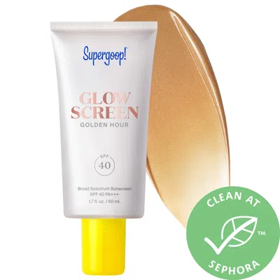 SUPERGOOP ! GLOWSCREEN SPF 40 SUNSCREEN WITH HYALURONIC ACID + NIACINAMIDE 1.7 OZ GOLDEN HOUR / 50 ML