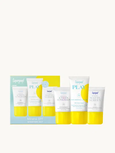 Supergoop Meet The Minerals Spf Starter Kit In Transparent