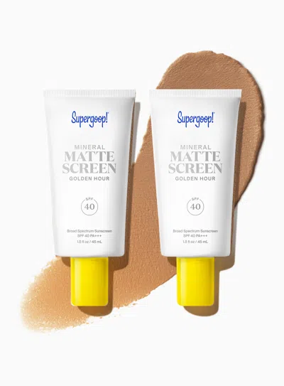 Supergoop Mineral Mattescreen Spf 40 Golden Hour / 2-pack !