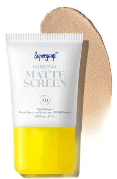 Supergoop !® Mineral Mattescreen Spf 40 Pa+++ Sunscreen In Transparent