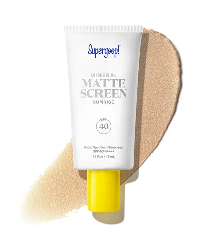 Supergoop ! Mineral Mattescreen Spf 40 Sunrise 1.5 Oz. In Brown