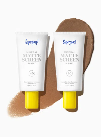 Supergoop Mineral Mattescreen Spf 40 Sunset / 2-pack !